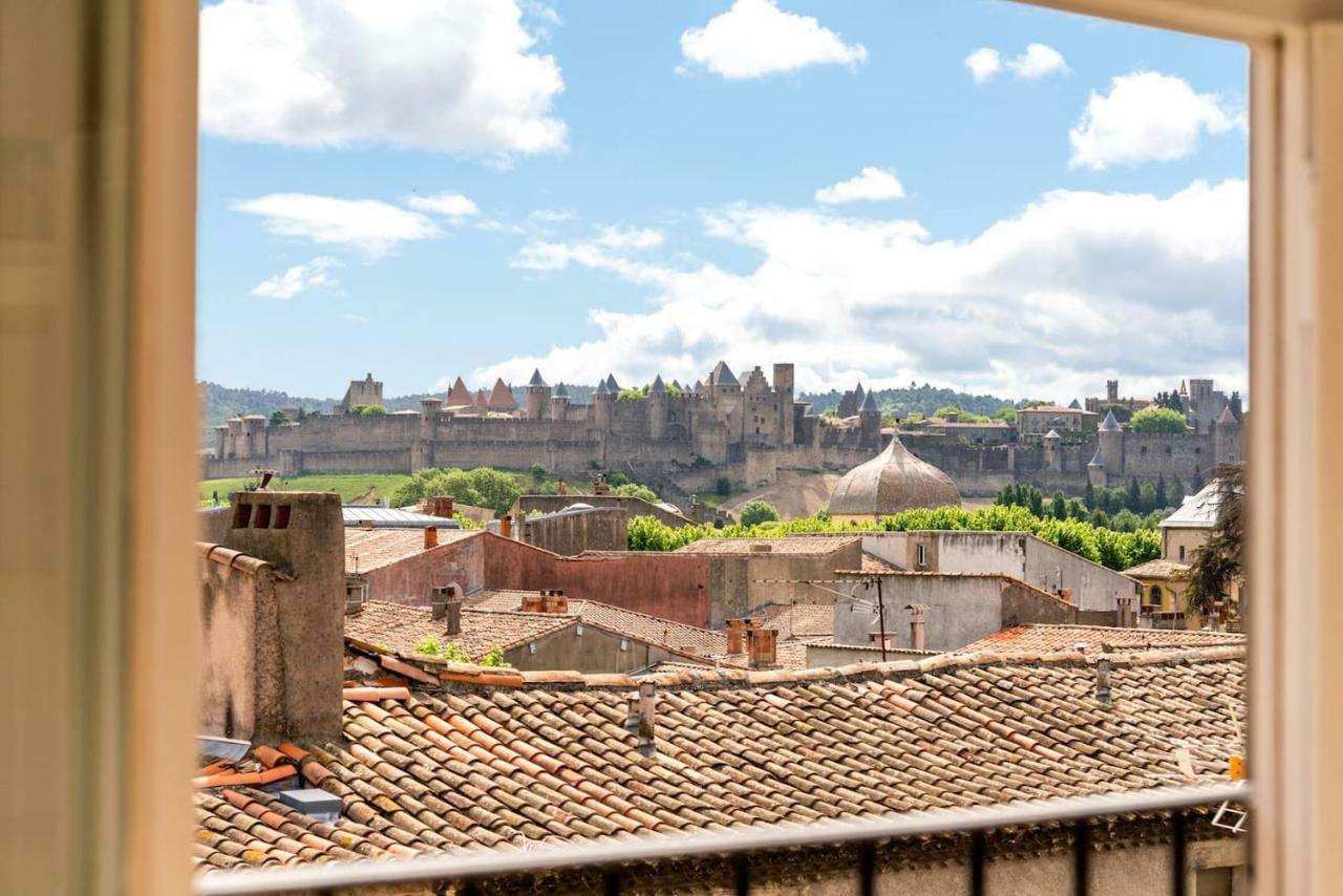 Les Cles De Laure - Wine Loft, Terrasse Et Vue Extraordinaire Sur La Cite Medievale Carcassone Kültér fotó