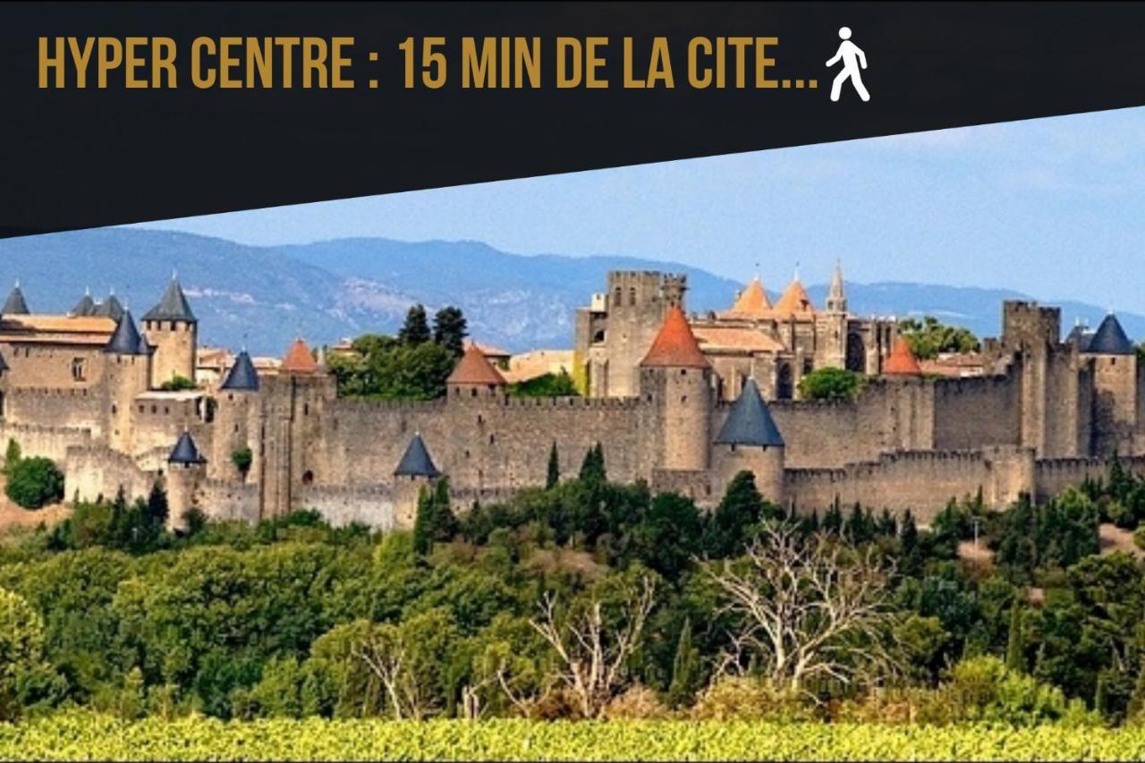 Les Cles De Laure - Wine Loft, Terrasse Et Vue Extraordinaire Sur La Cite Medievale Carcassone Kültér fotó